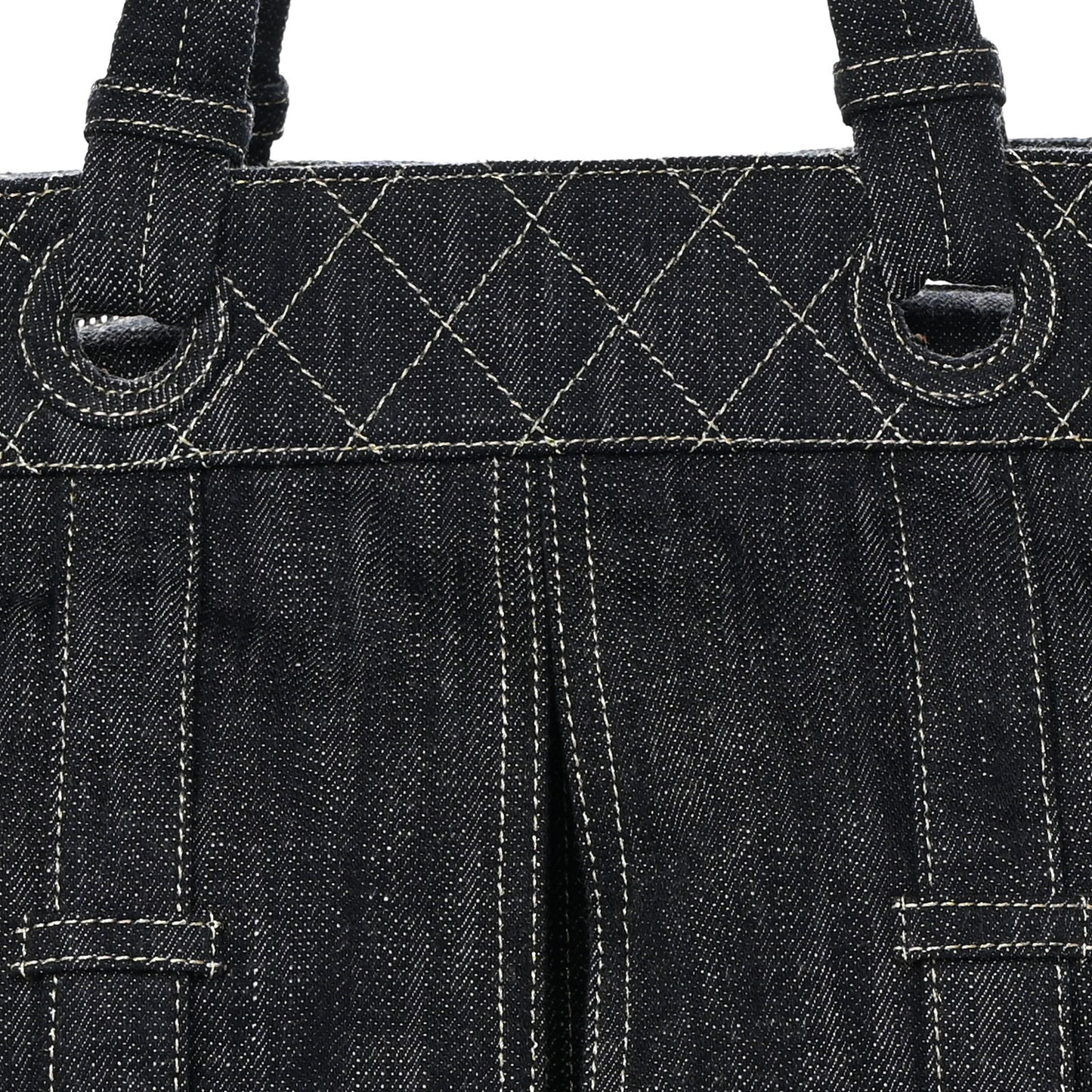 Denim CC Double Pocket Shoulder Bag