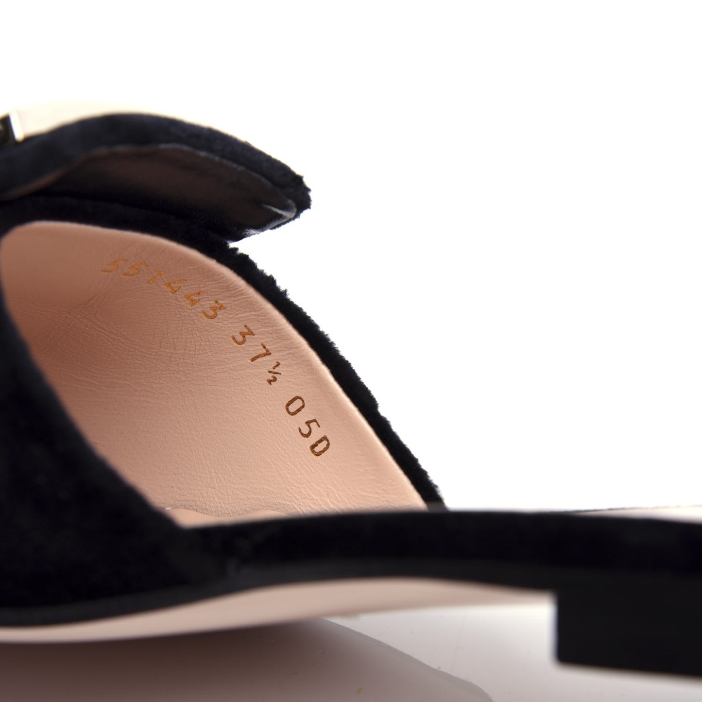 Velvet Crystal Square G Madelyn Slippers 37.5 Black