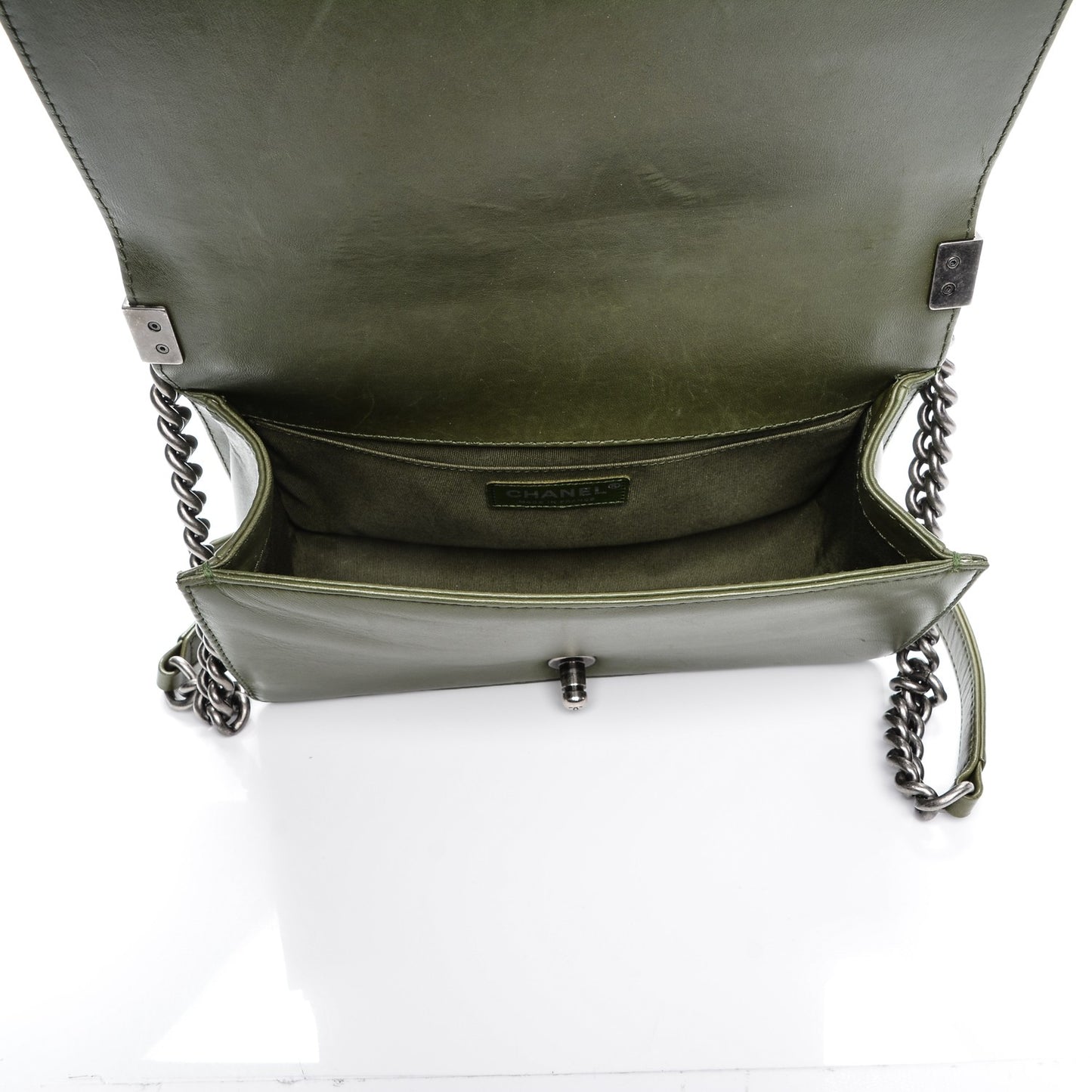 Lambskin Medium Celtic Boy Flap Green