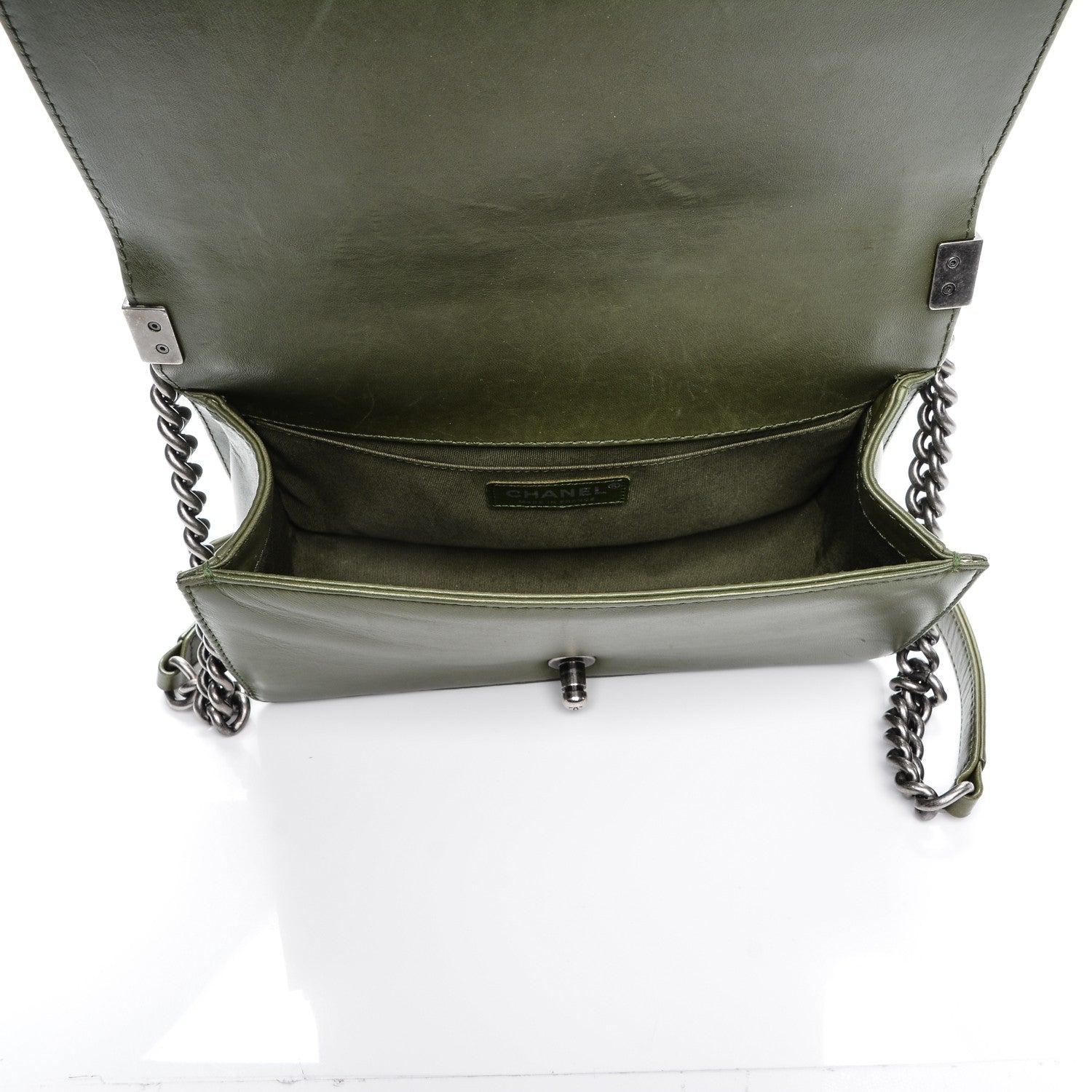 Chanel Lambskin Medium Celtic Boy Flap Green 5 of 7