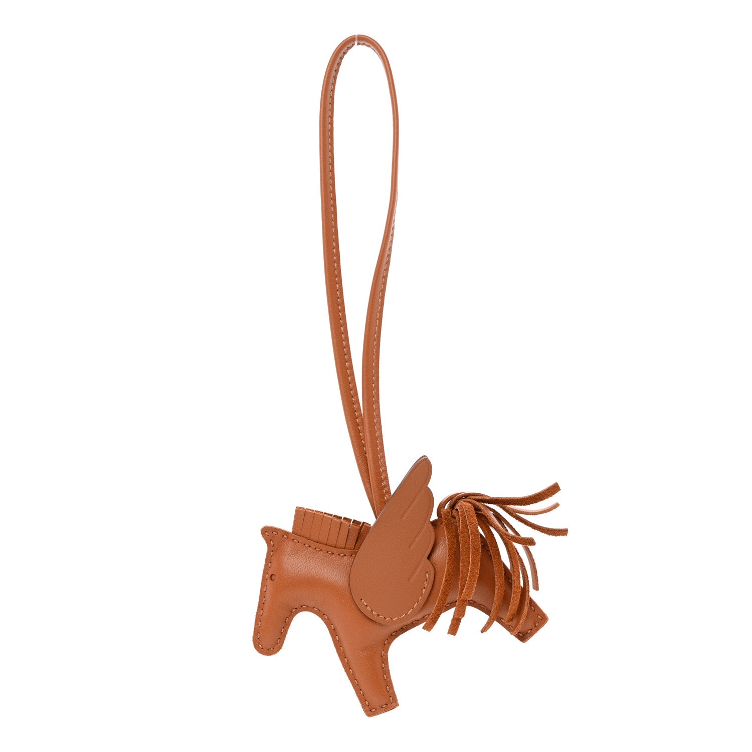 Hermes Milo Lambskin Swift Grigri Rodeo Pegase Horse Bag Charm PM Gold 1 of 7