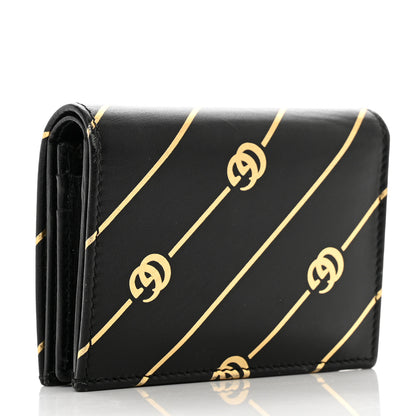 Gucci Calfskin Diagonal GG Card Case Black 3 of 11