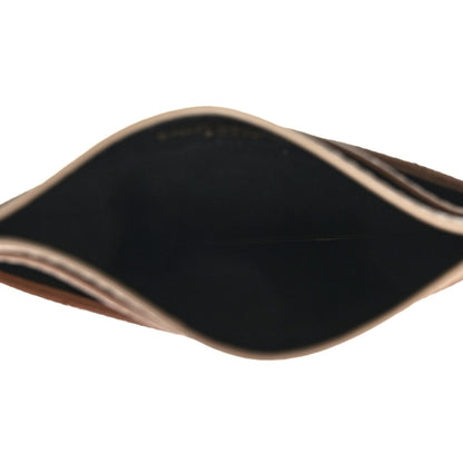 Saint Laurent Grain De Poudre Matelasse Chevron Monogram Credit Card Case Cork 4 of 6