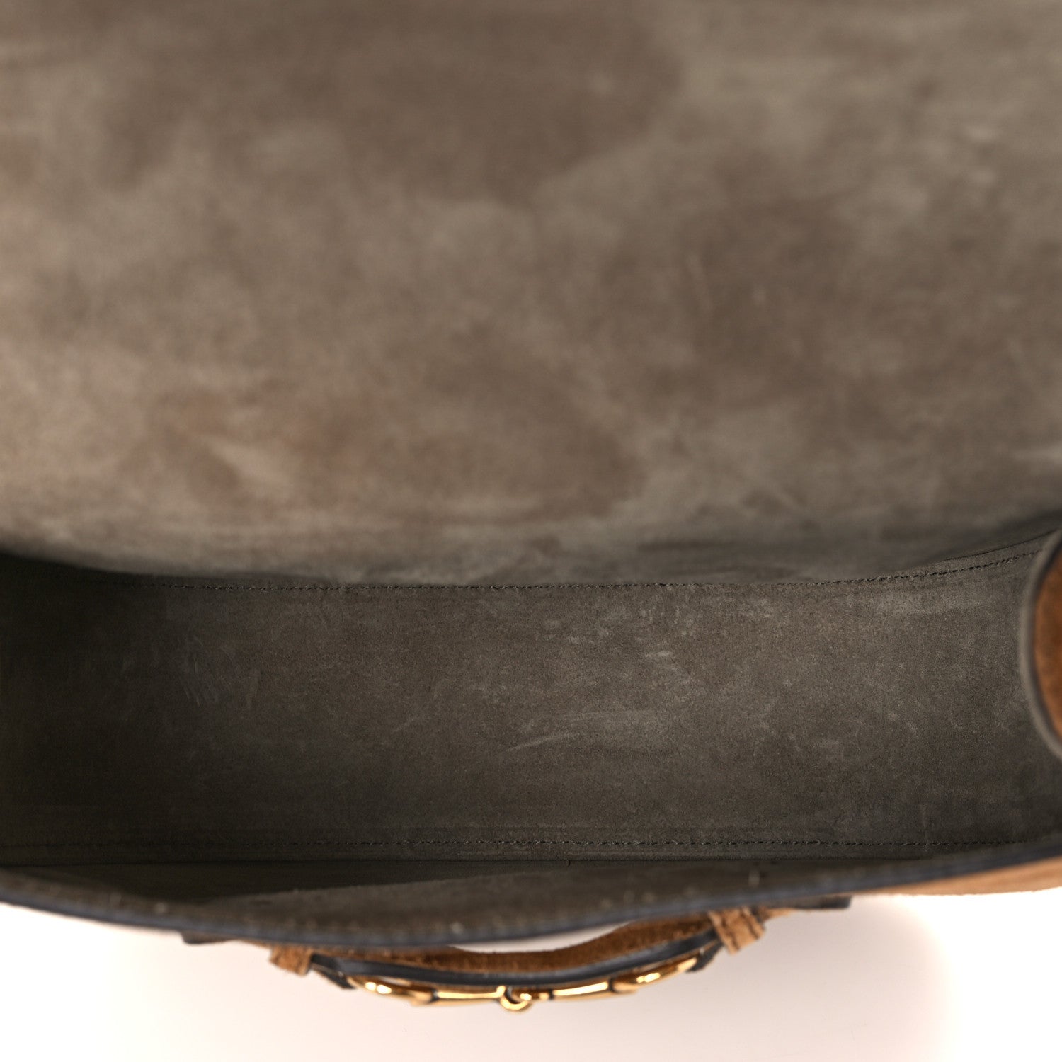 Gucci Suede Medium Lady Web Shoulder Bag New Marron 5 of 9