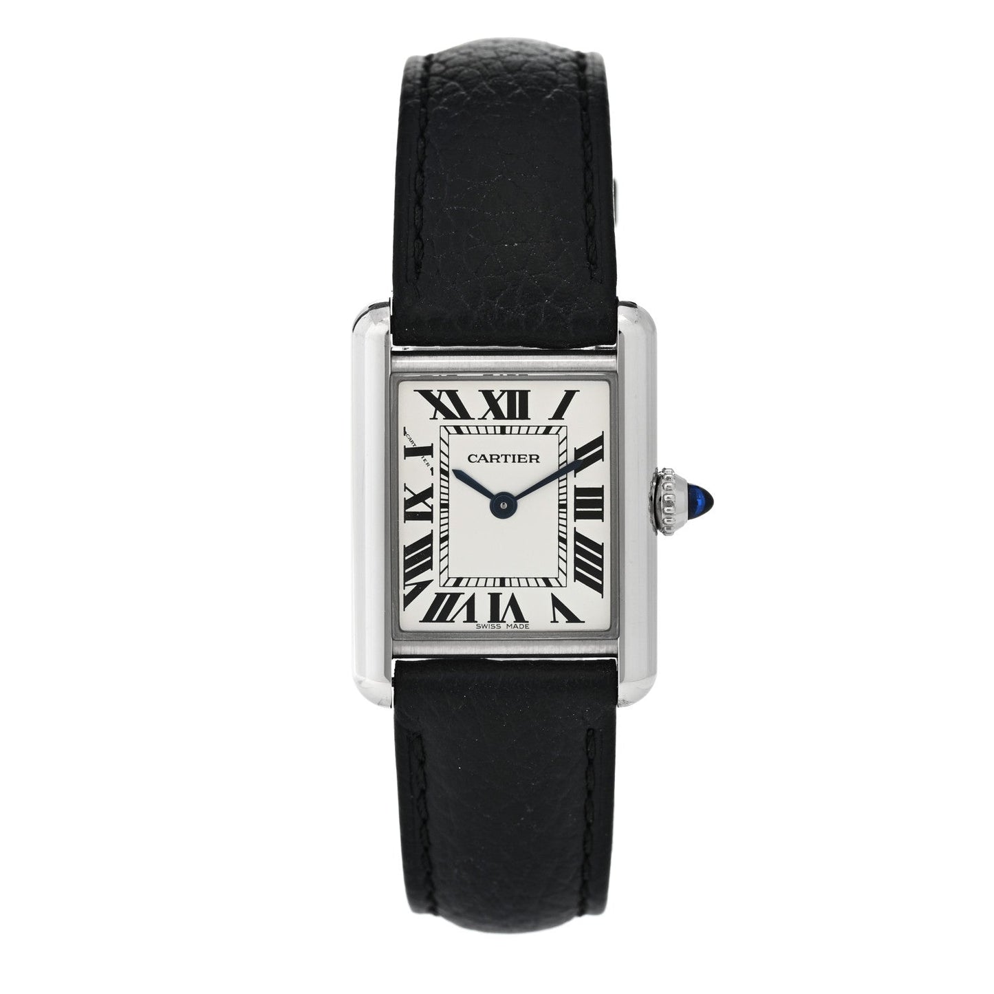 Stainless Steel Calfskin 22mm Must de Cartier Tank Quartz Watch