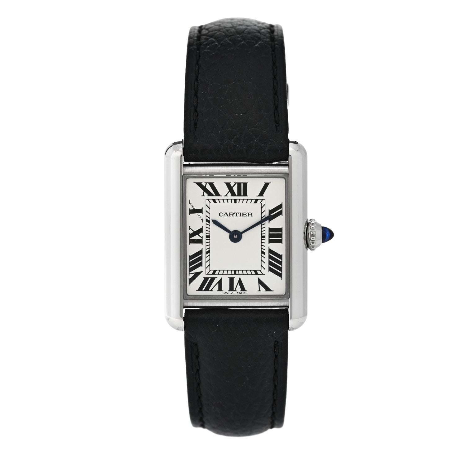 Cartier Stainless Steel Calfskin 22mm Must de Cartier Tank Quartz Watch 1 of 5
