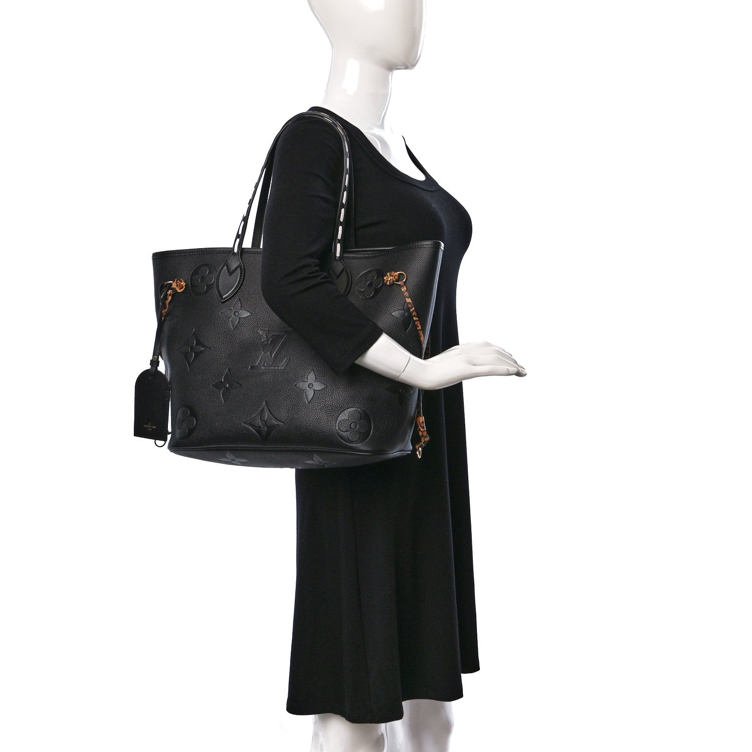 Louis Vuitton Empreinte Monogram Giant Wild At Heart Neverfull MM Black 2 of 10