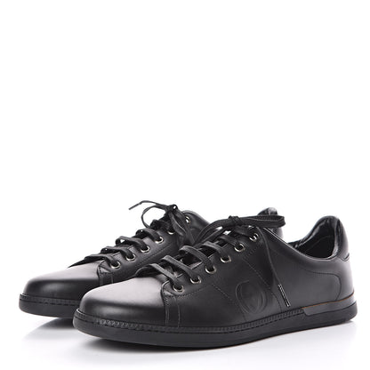Gucci Calfskin Womens Interlocking G Sneakers 40 Black 3 of 8