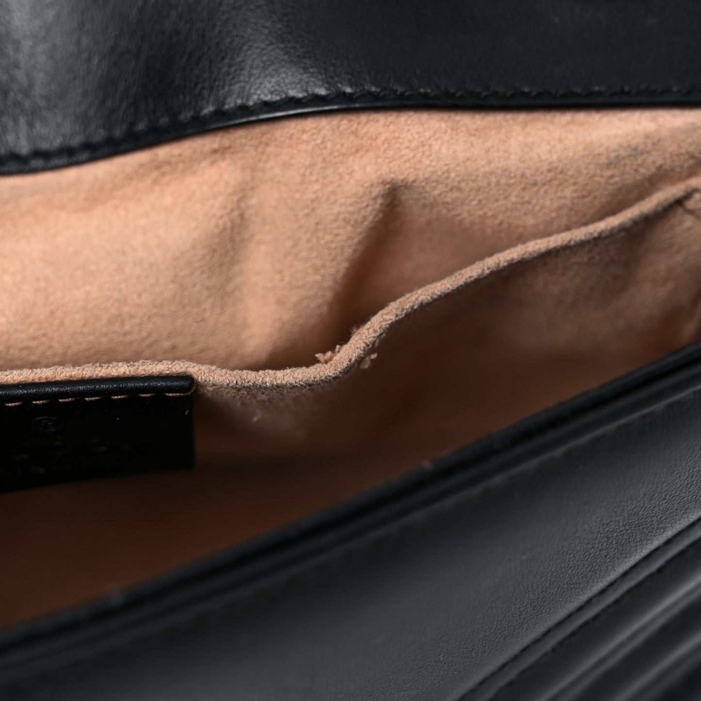 Calfskin Matelasse Mini GG Marmont Shoulder Bag Black