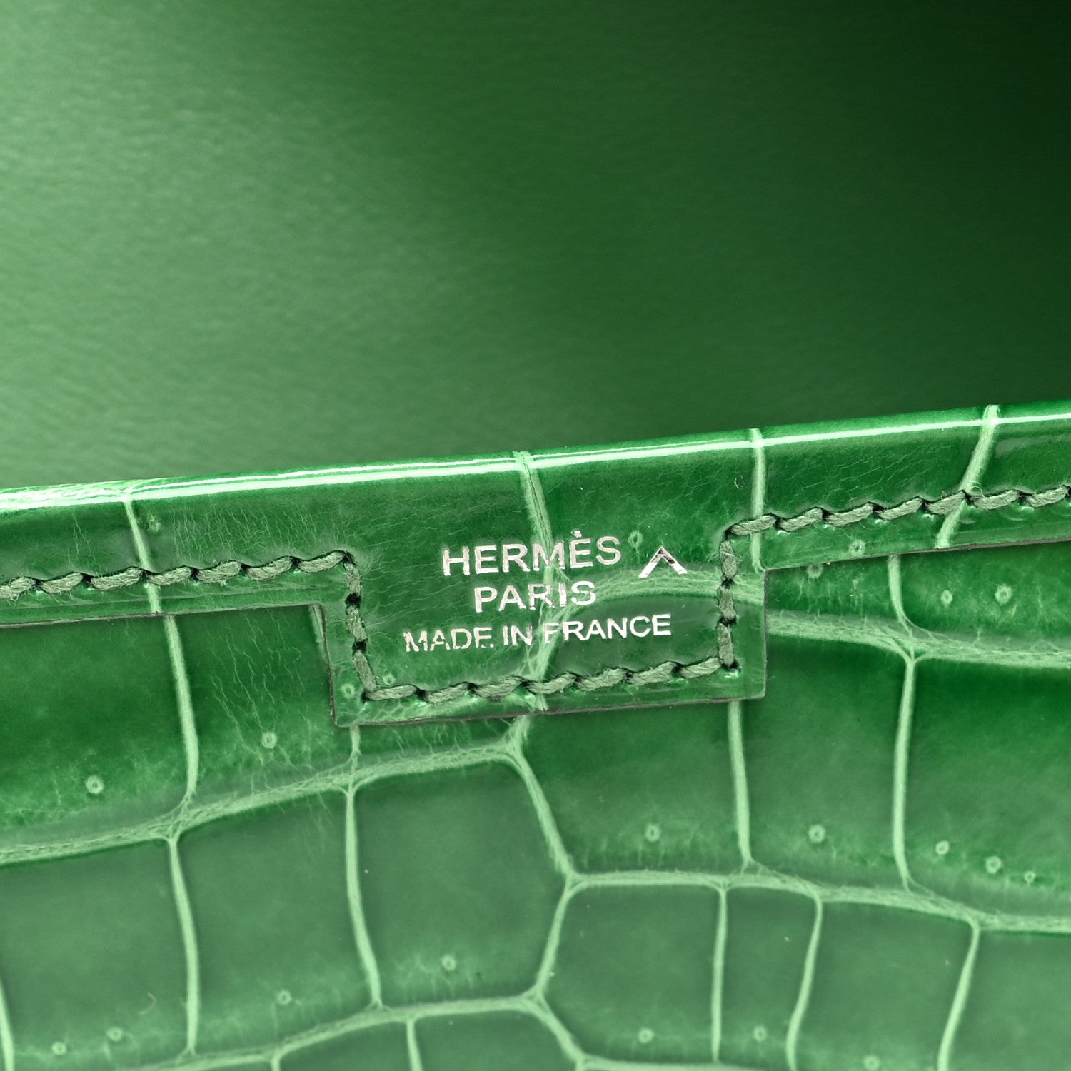 Hermes Shiny Porosus Crocodile Jige Elan 29 Clutch Cactus 6 of 7