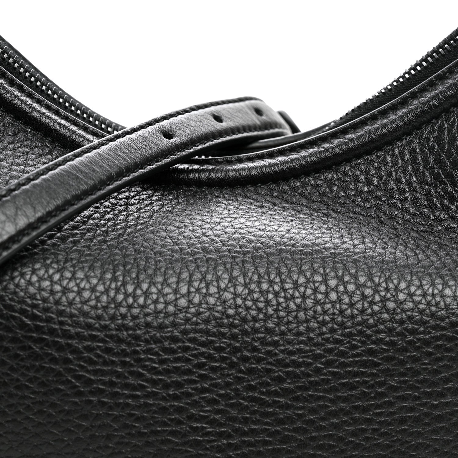 Valentino Garavani Grainy Calfskin Monochrome Small Vlogo Moon Hobo Bag Black 8 of 10
