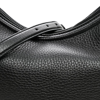 Valentino Garavani Grainy Calfskin Monochrome Small Vlogo Moon Hobo Bag Black 8 of 10