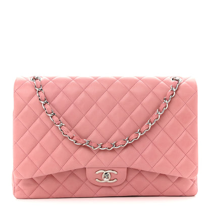 Chanel Lambskin Quilted Maxi Double Flap Pink 1 of 10