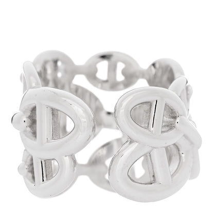 Hermes Sterling Silver GM Chaine d'Ancre Enchainee Band Ring 54 7 3 of 7