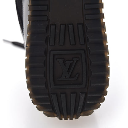Louis Vuitton Suede Monogram Run Away Sneakers 39 Black 9 of 11