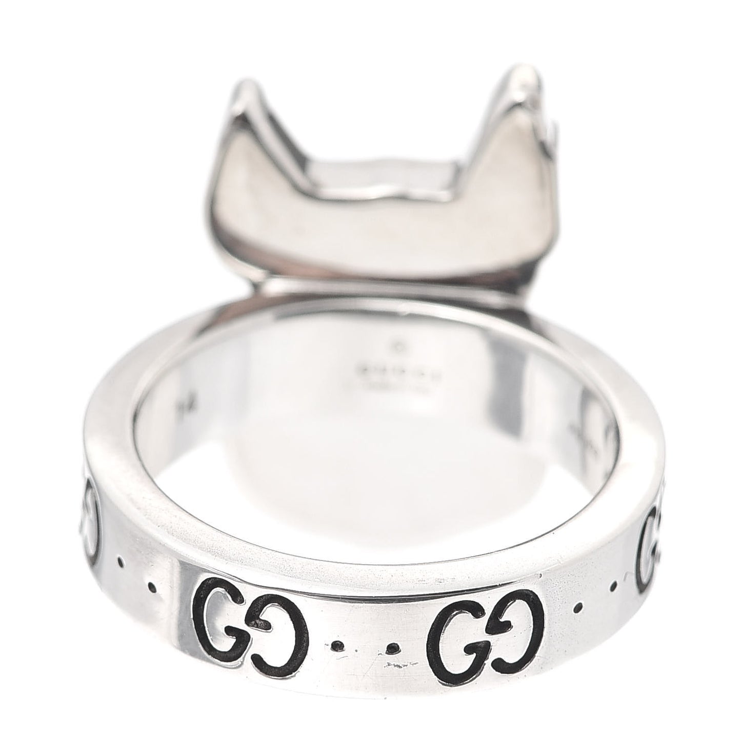 Sterling Silver Enamel Orso Ring 54 6.75