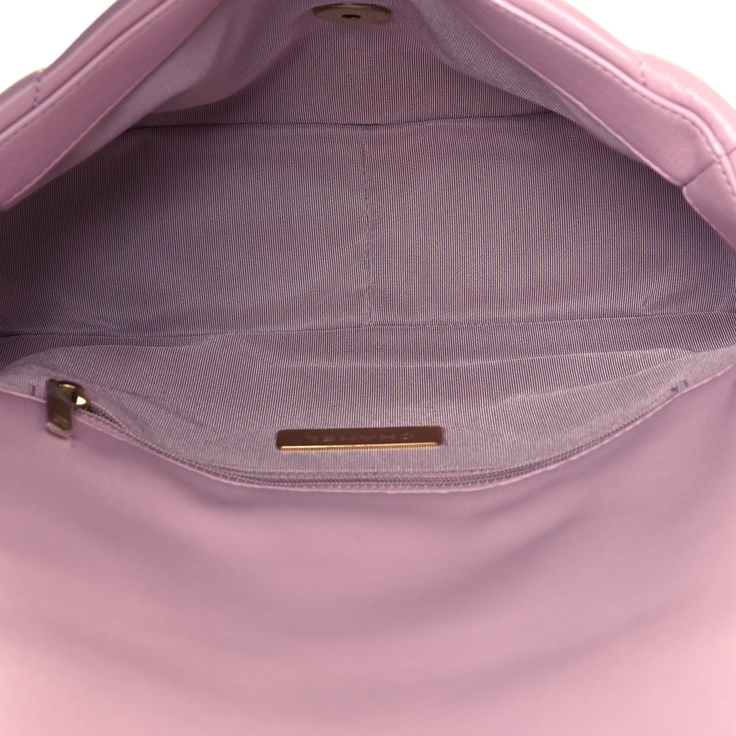 Lambskin Quilted Medium Chanel 19 Flap Light Pink