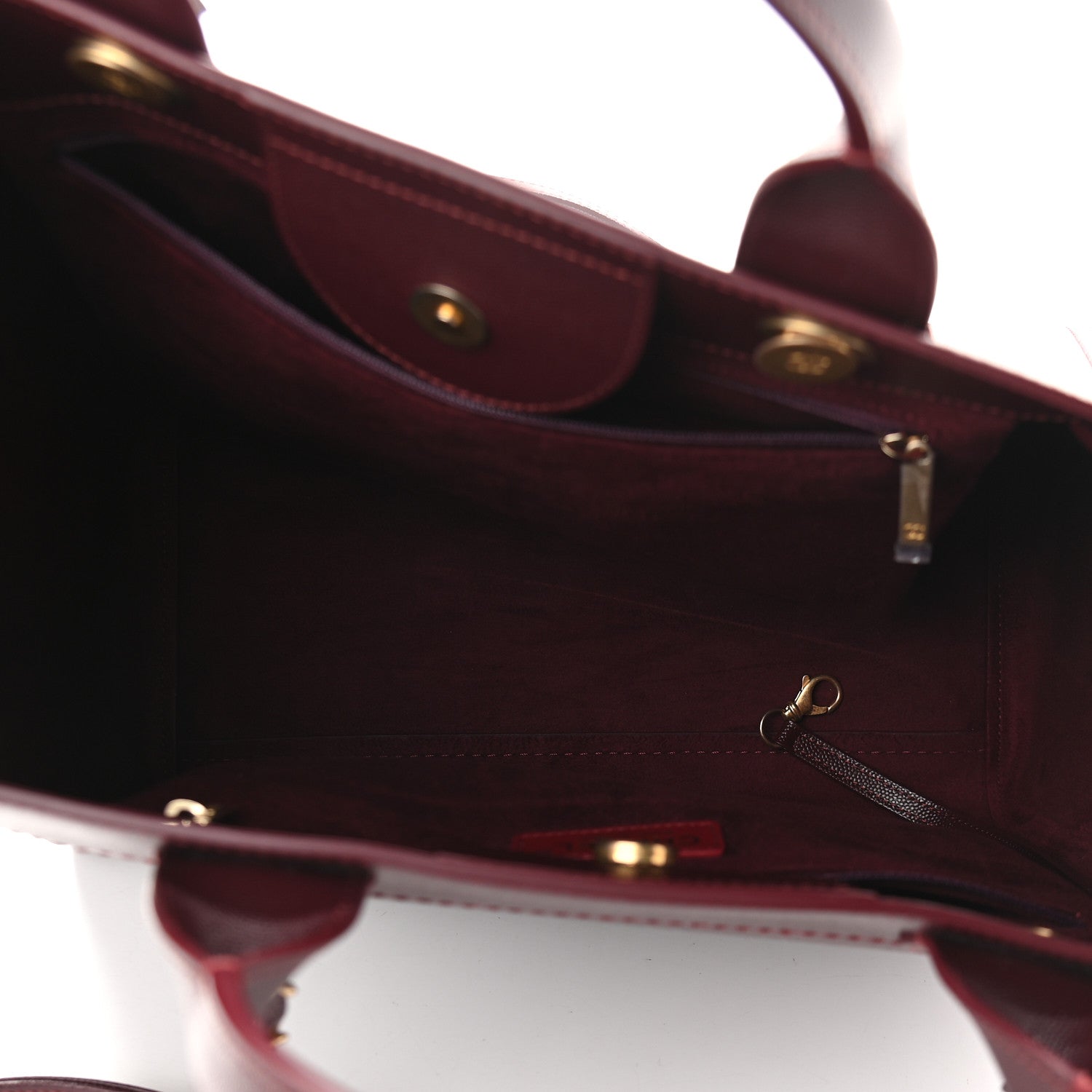Chanel Caviar Small Studded Deauville Tote Burgundy 4 of 10