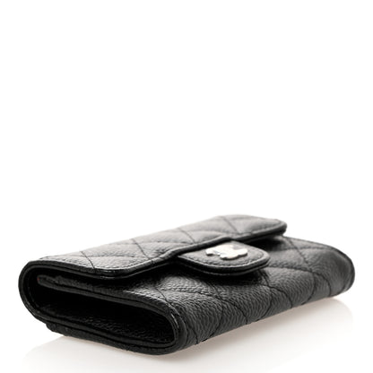 Chanel Caviar Quilted Flap Card Holder Wallet Black 4 of 9