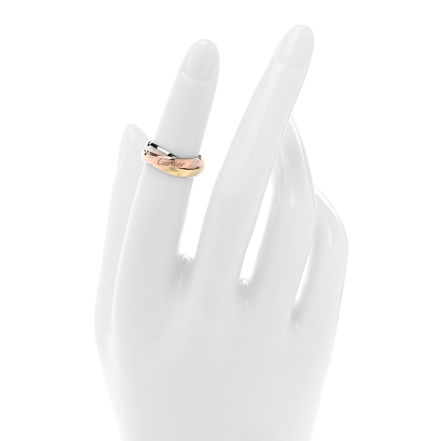 18K Pink Yellow White Gold Small Trinity Ring 47 4