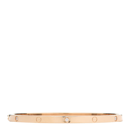 Cartier 18K Yellow Gold 6 Diamond Small LOVE Bracelet 17 3 of 5