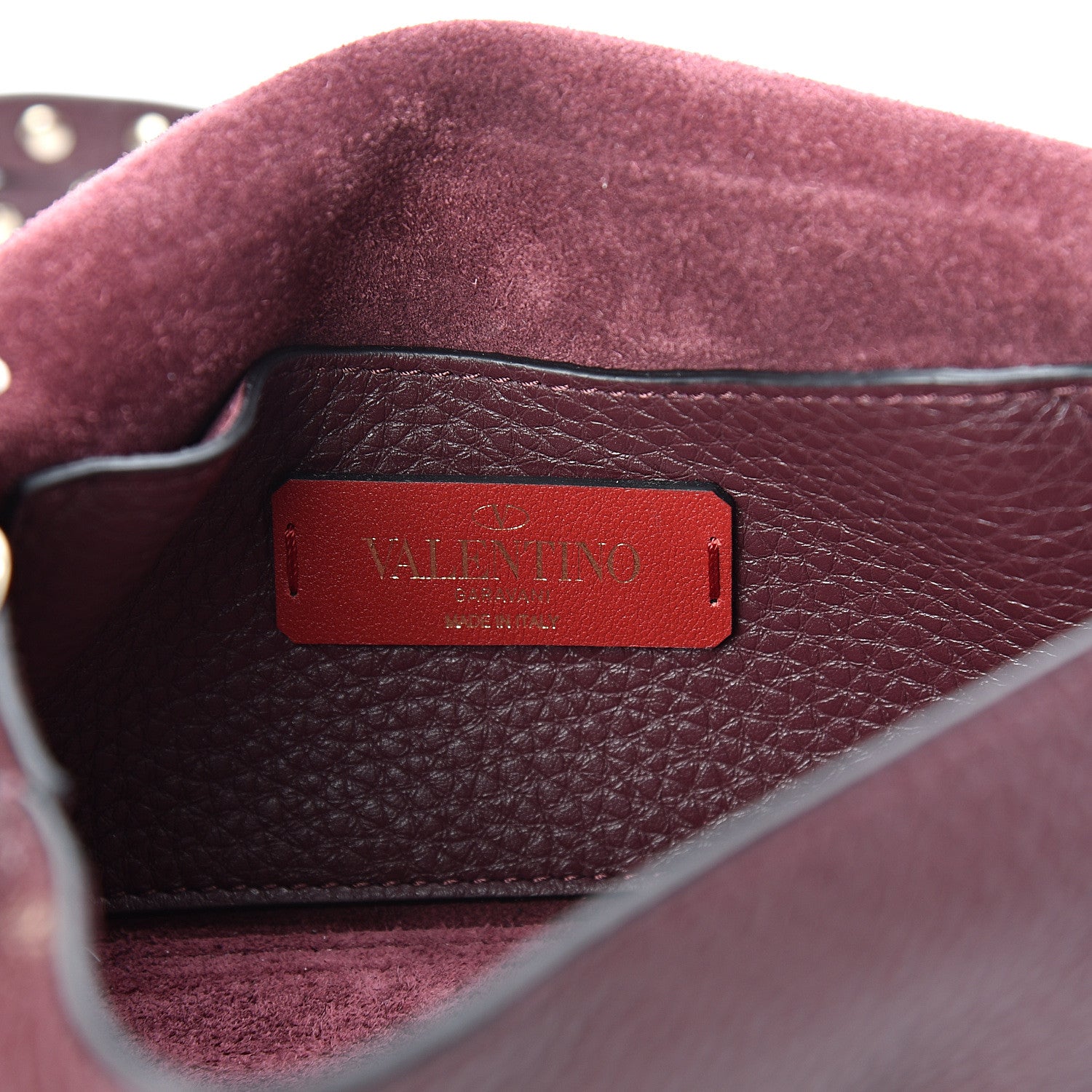 Valentino Garavani Pebbled Calfskin Mini Rockstud Crossbody Bag Rubin 5 of 8