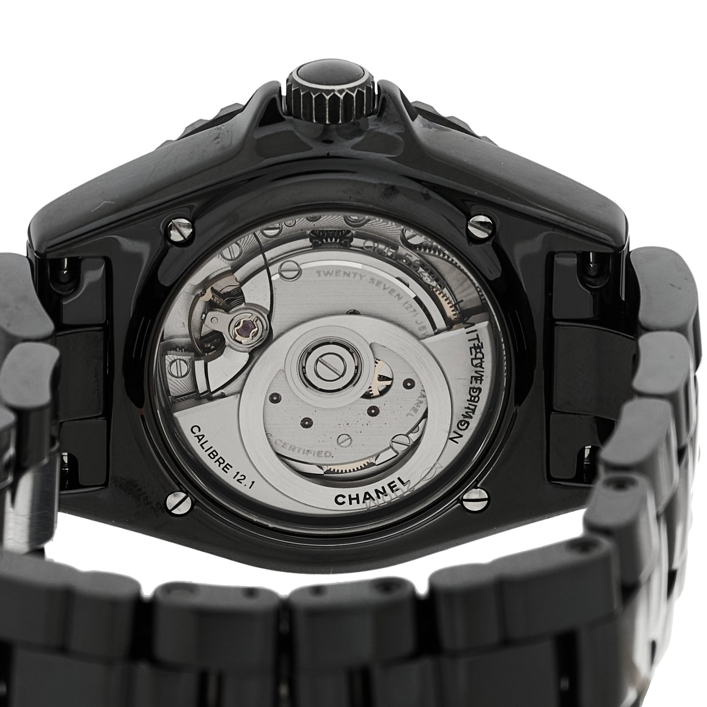 Stainless Steel Ceramic 38mm J12 Wanted de Chanel Automatic Watch Black
