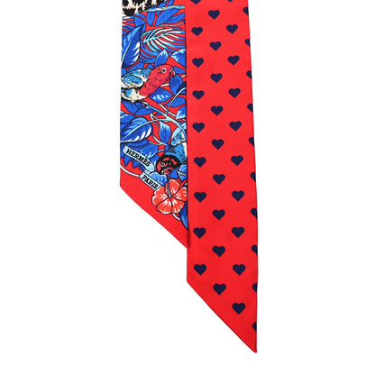 Hermes Silk Jungle Love Love Twilly Rouge Marine Fauve 2 of 4