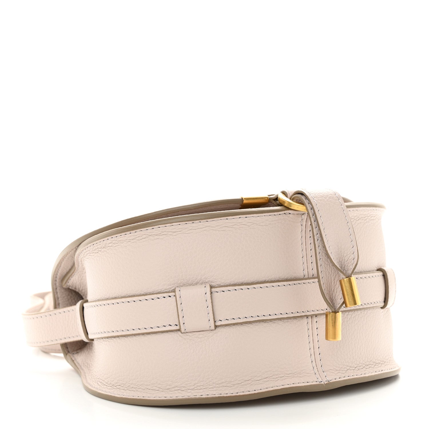 Chloe Grained Calfskin Small Marcie Saddle Bag Cement Pink 4 of 10