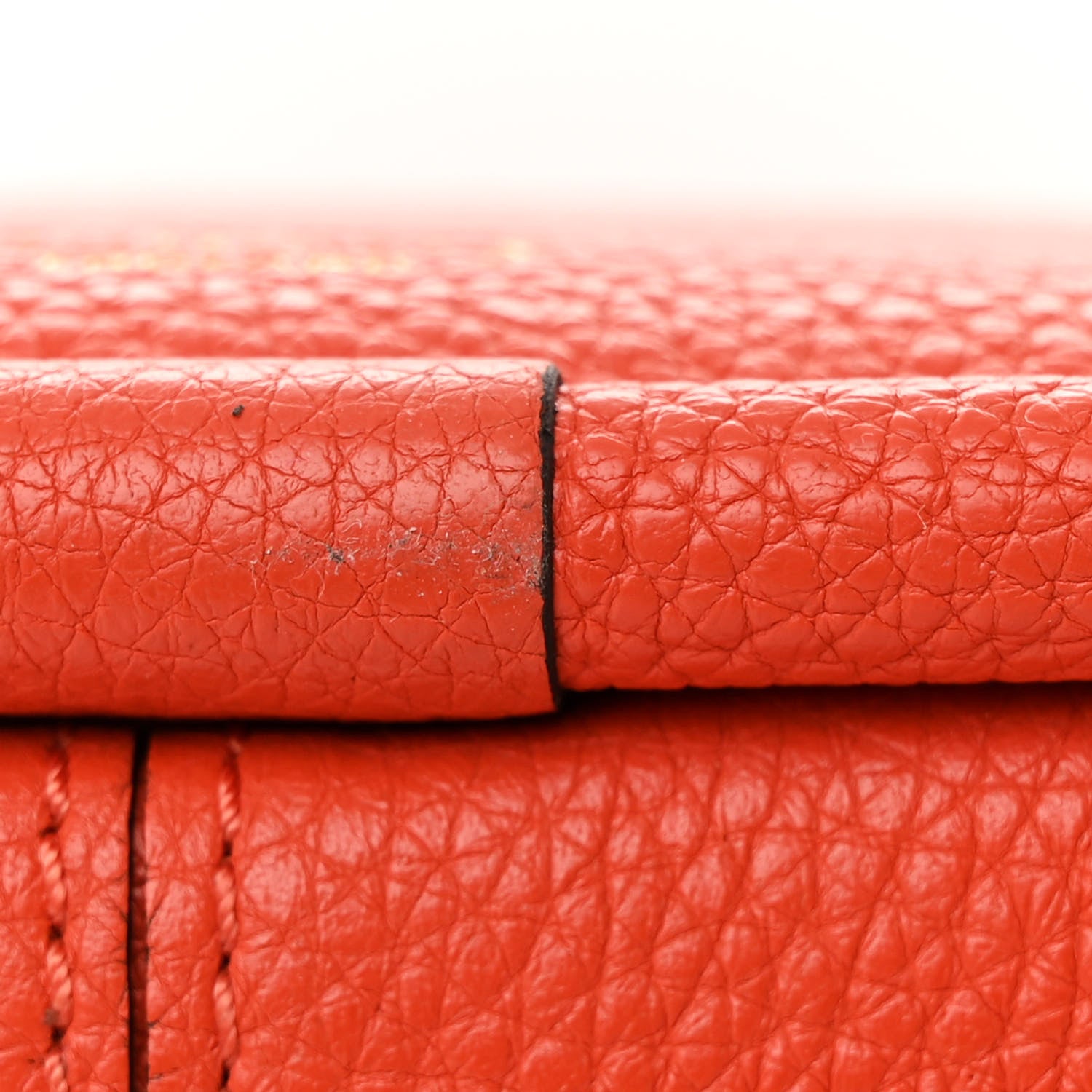 Mulberry Small Classic Grain Calfskin Leighton Tangerine Orange 12 of 14