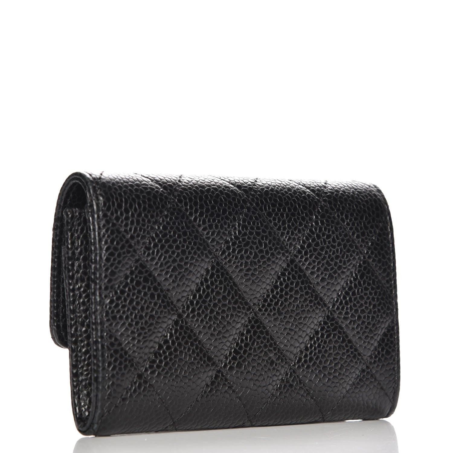 Chanel Caviar Quilted Flap Card Holder Black 3 of 9