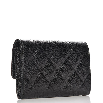 Chanel Caviar Quilted Flap Card Holder Black 3 of 9