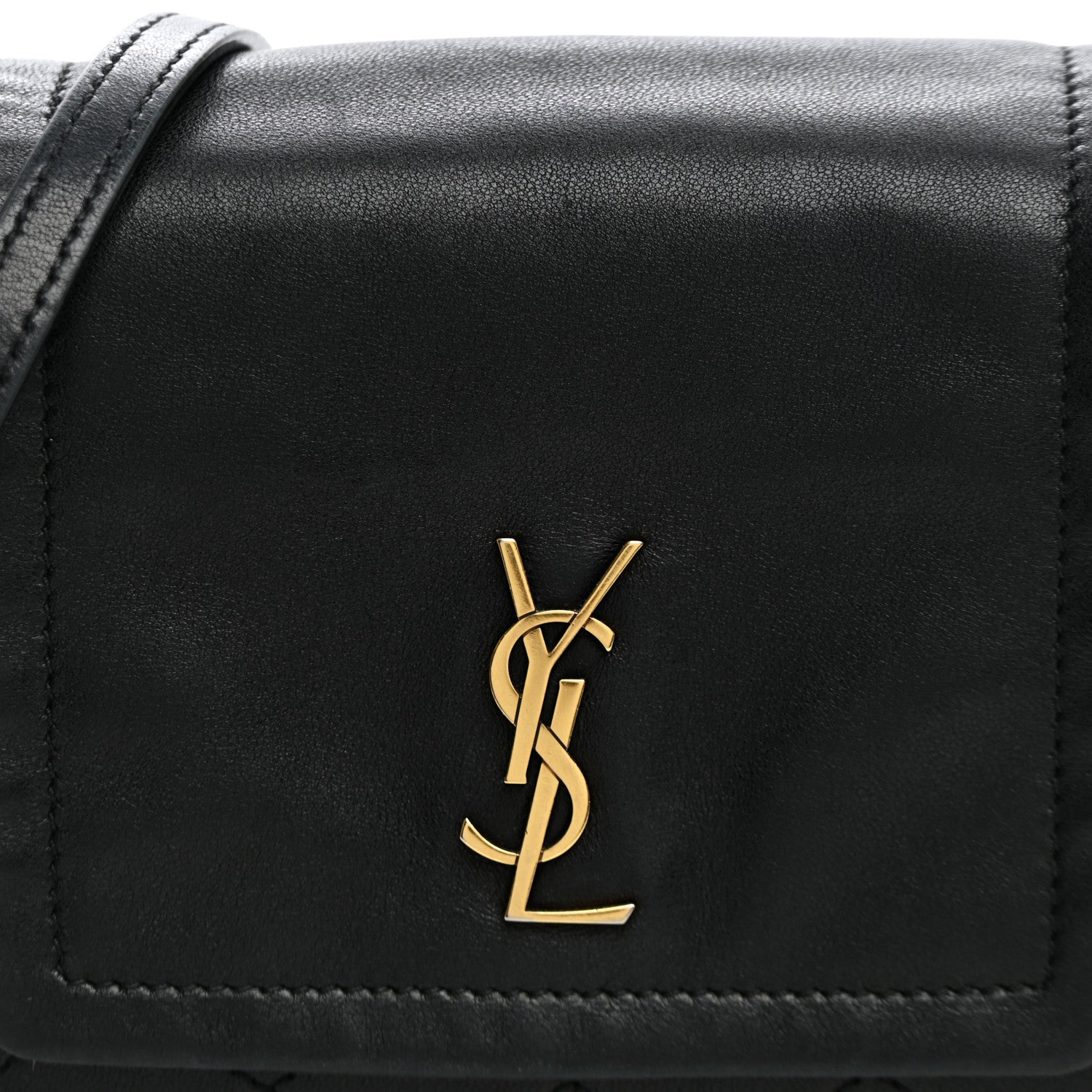 Saint Laurent Lambskin Quilted Monogram Mini Nolita Black 8 of 10