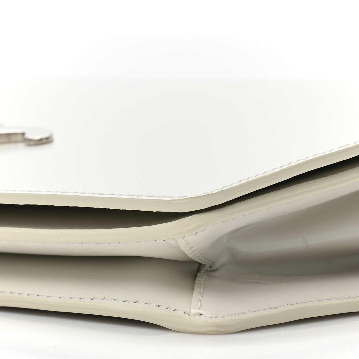 Celine Shiny Calfskin Trapeze Triomphe Bag White 12 of 16