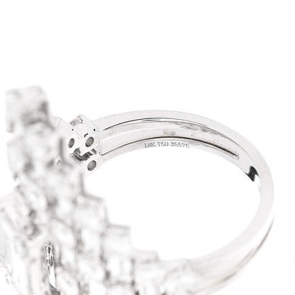 Parker & West by FASHIONPHILE 18K White Gold Diamond 2.95ctw Round Baguette Cut Cocktail Ring 53 6.5 8 of 8