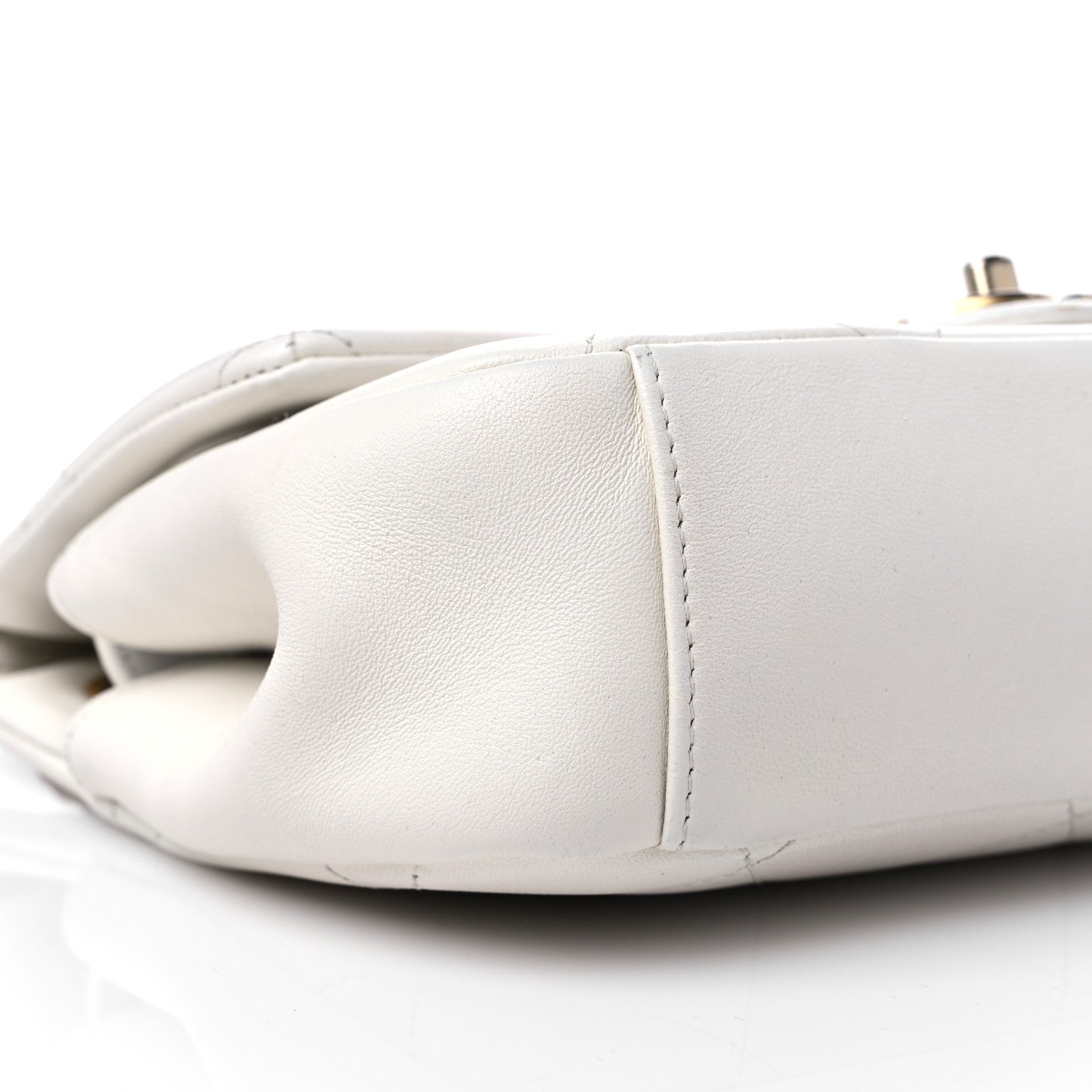 Chanel Lambskin A Real Catch Flap Bag White 8 of 14