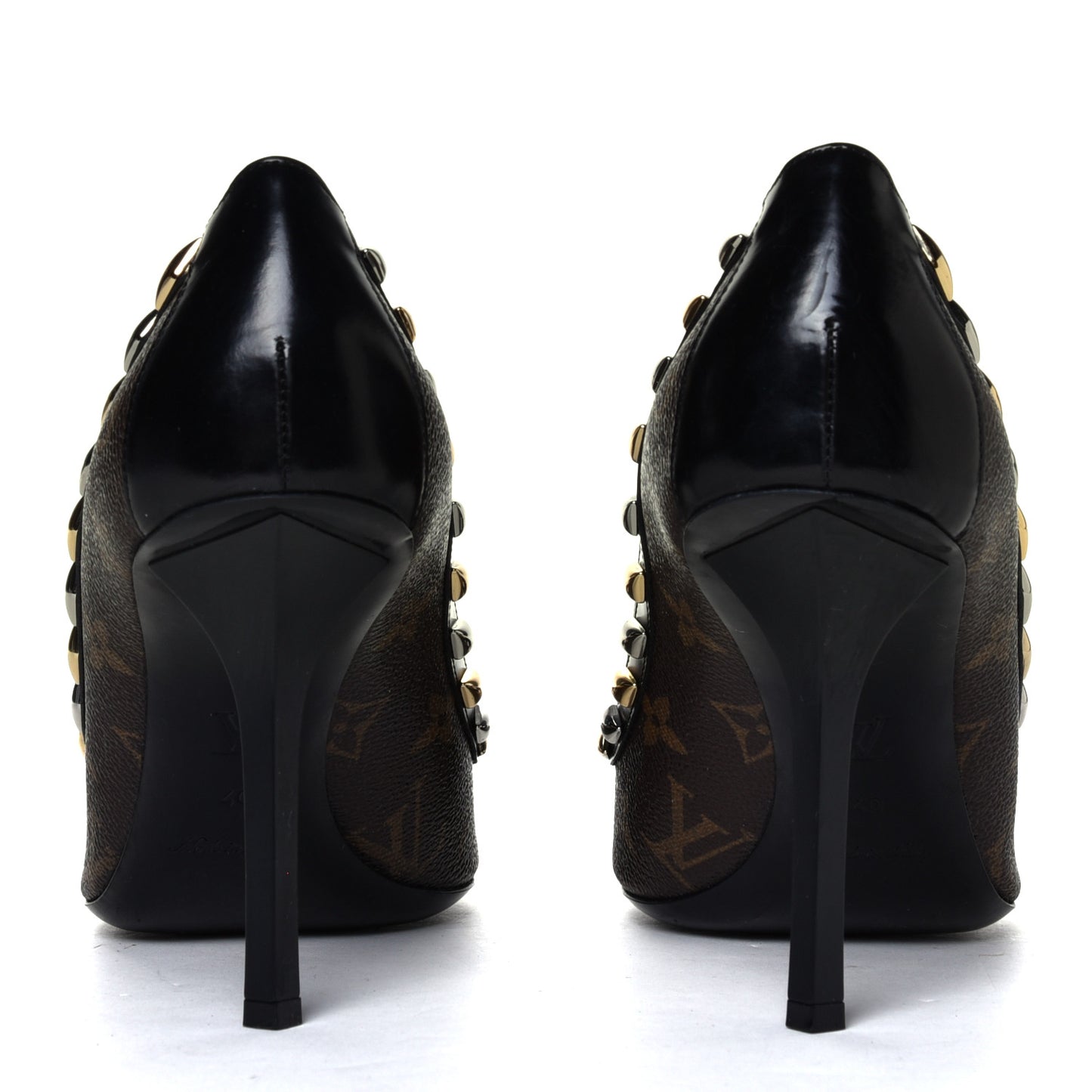 Calfskin Monogram Eldorado Pumps 40 Cacao