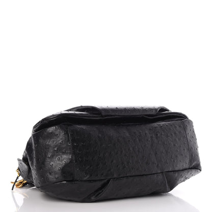 Marc Jacobs MARC By Ostrich Ozzie Aurora Satchel Tote Black 4 of 7