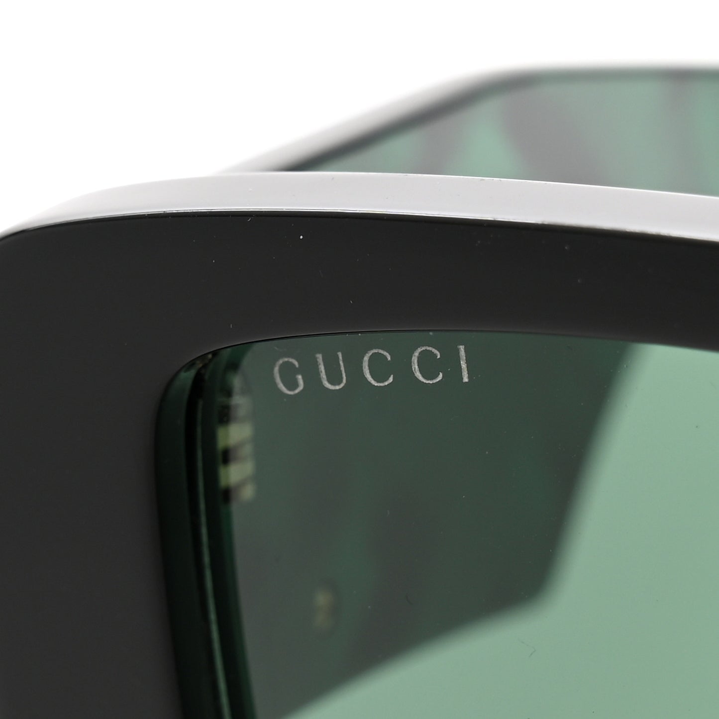 Acetate Square Frame Sunglasses GG0956S Green Black