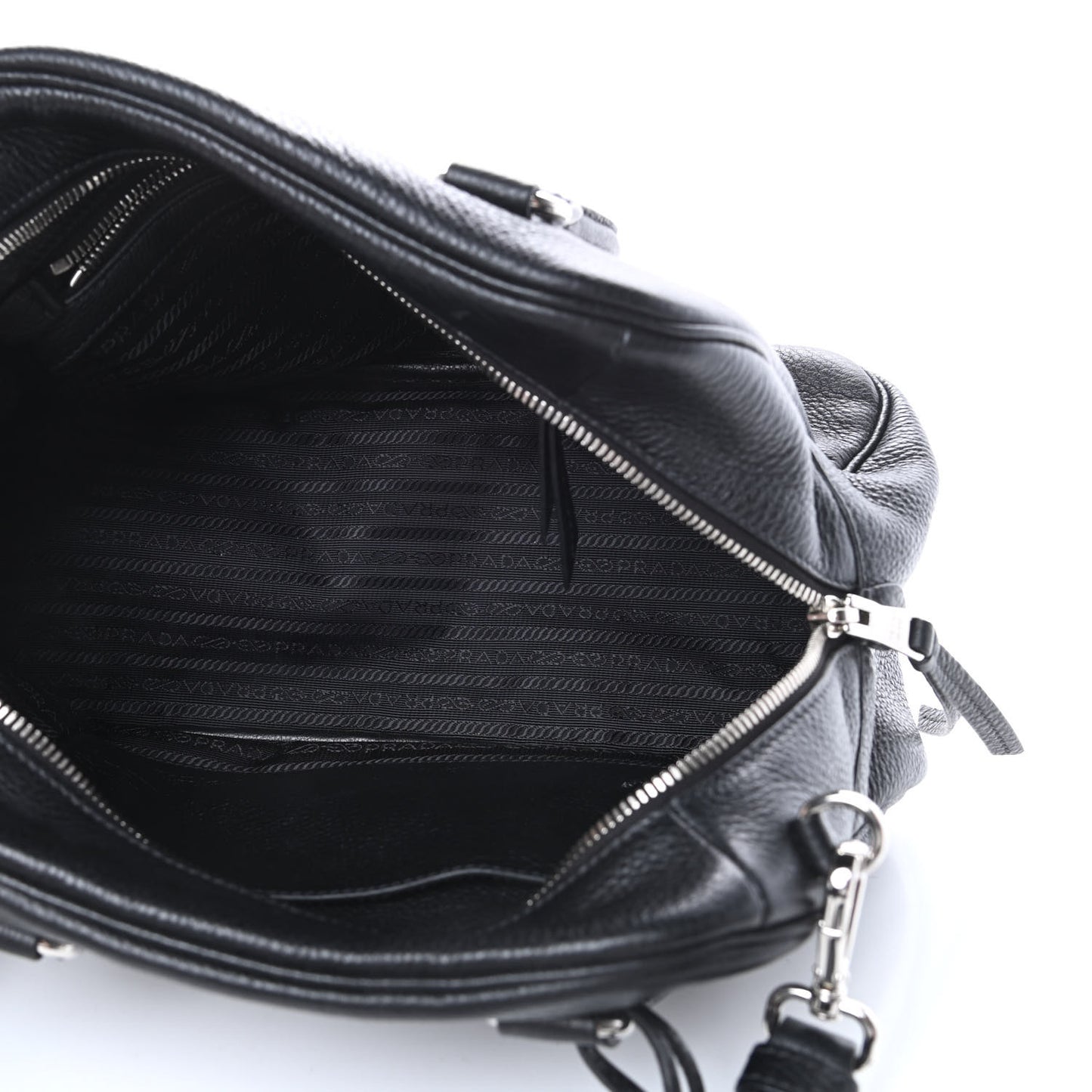 Vitello Daino Dome Satchel Black