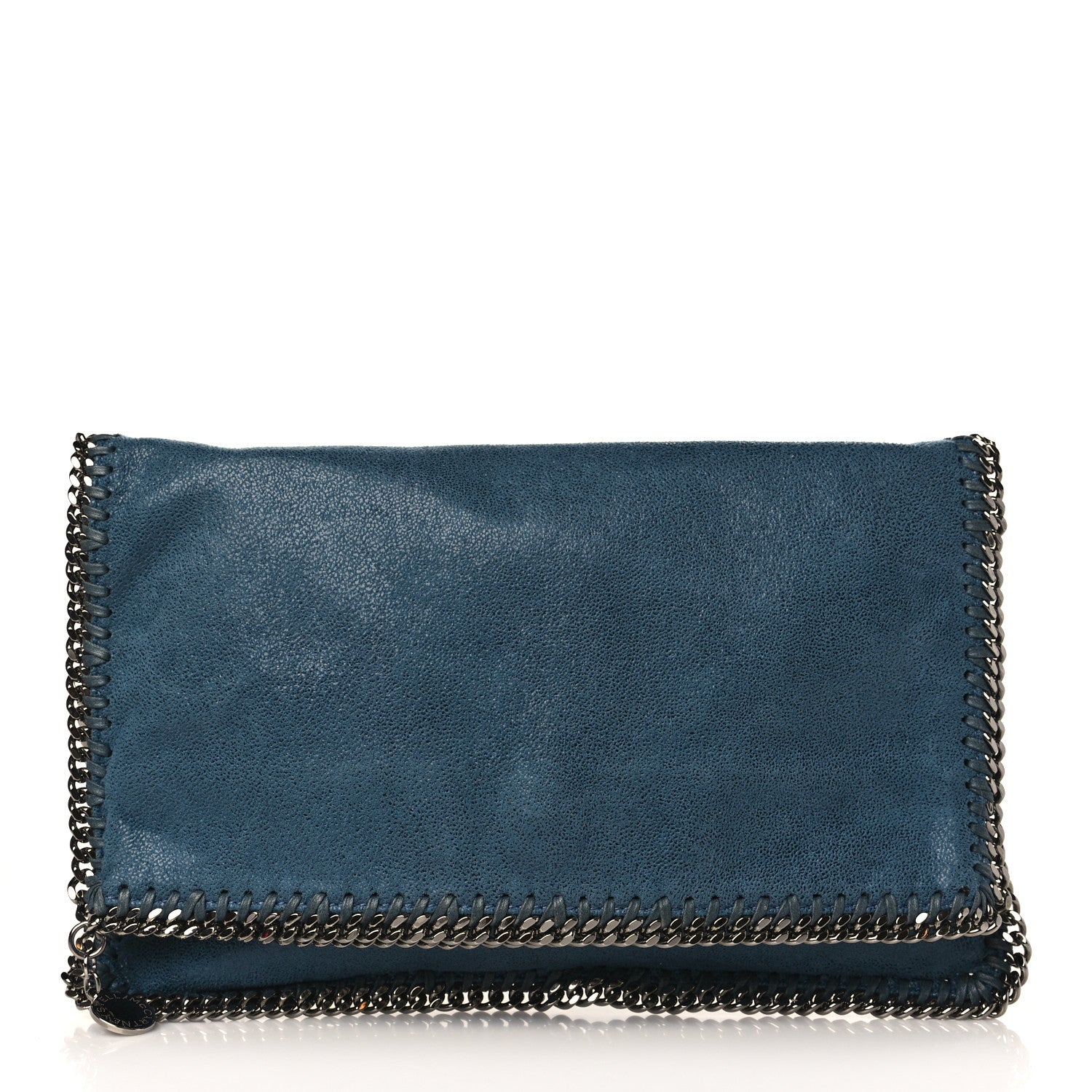 Stella McCartney Shaggy Deer Falabella Fold Over Clutch Blue 1 of 11