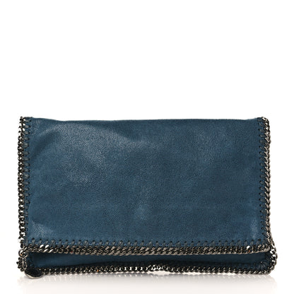 Stella McCartney Shaggy Deer Falabella Fold Over Clutch Blue 1 of 11