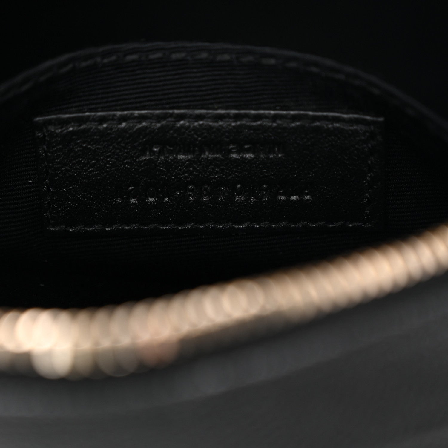 Saint Laurent Grain De Poudre Matelasse Chevron Quilted Round Vinyle Camera Bag Black 7 of 10