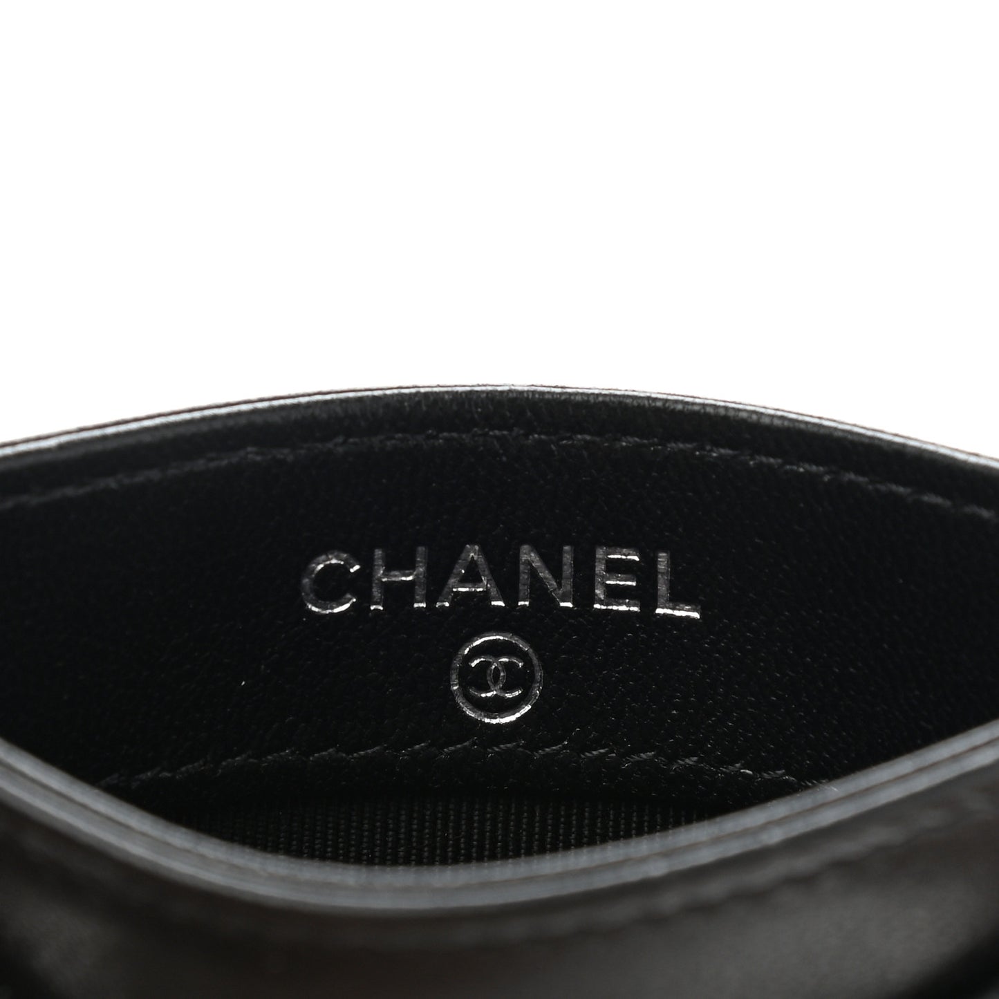 Lambskin Quilted Card Holder So Black