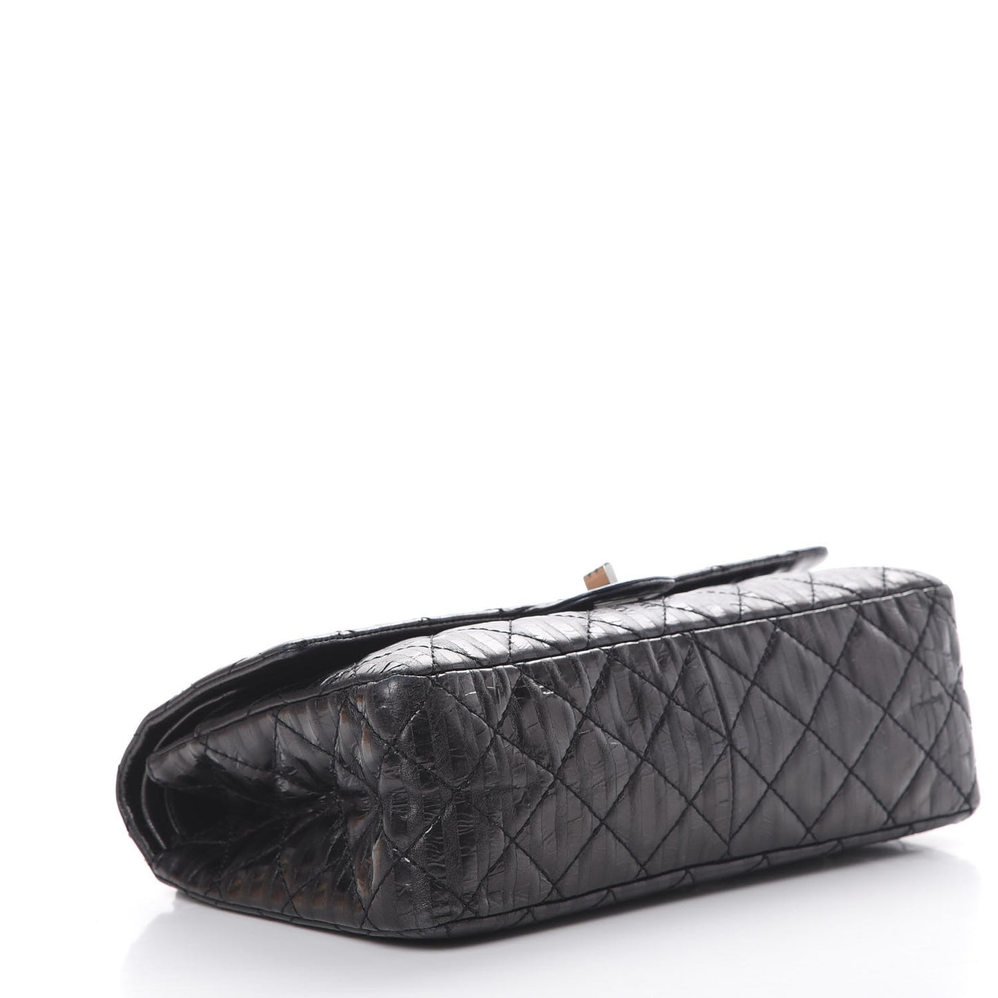 Metallic Calfskin Striped 2.55 Reissue 226 Flap Black