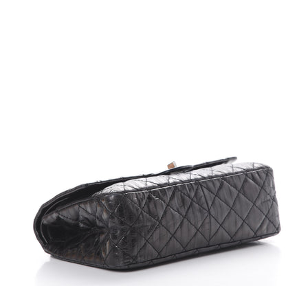 Chanel Metallic Calfskin Striped 2.55 Reissue 226 Flap Black 3 of 12