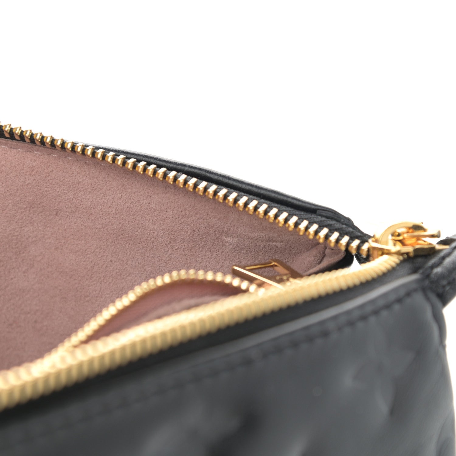 Louis Vuitton Lambskin Embossed Monogram Coussin PM Black 7 of 10