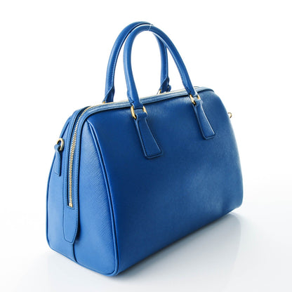 Prada Saffiano Lux Bowler Cobalto 3 of 7