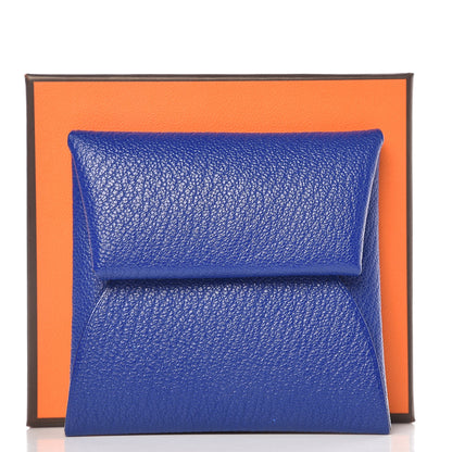 Hermes Chevre Mysore Bastia Coin Purse Bleu Electrique 7 of 7