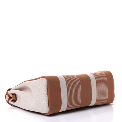 Hermes Vache Hunter Toile H Vibration Herbag Zip Retourne 31 PM Fauve Ecru Beige 3 of 4